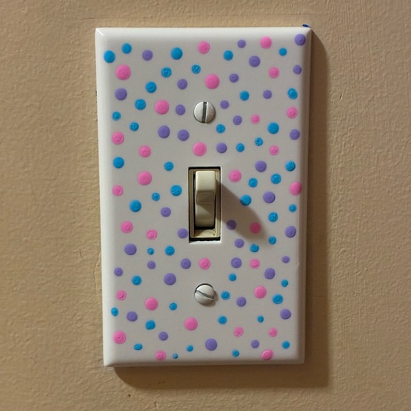 Hand Crafted Other - Polka Dot Painted Light Switch Cover